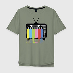 Мужская футболка оверсайз Телевизор