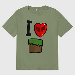 Мужская футболка оверсайз I love Dilleron