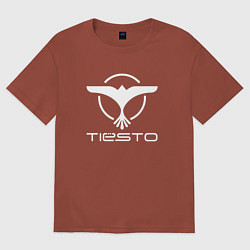 Футболка оверсайз мужская Tiesto, цвет: кирпичный