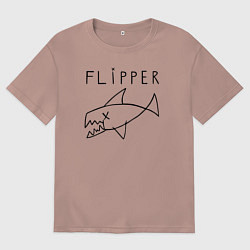 Футболка оверсайз мужская Flipper, цвет: пыльно-розовый