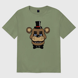 Футболка оверсайз мужская Freddy FNAF, цвет: авокадо