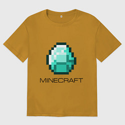 Футболка оверсайз мужская Minecraft Diamond, цвет: горчичный