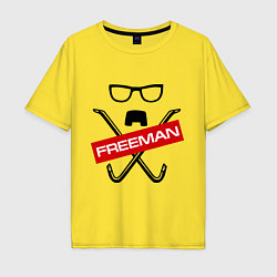 Футболка оверсайз мужская Freeman Pack, цвет: желтый