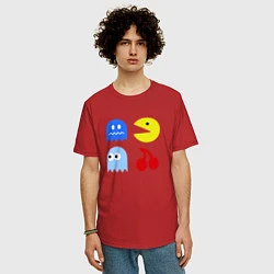 Футболка оверсайз мужская Pac-Man Pack, цвет: красный — фото 2