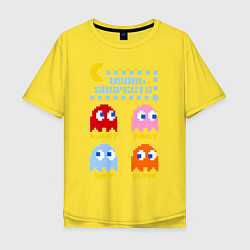 Футболка оверсайз мужская Pac-Man: Usual Suspects, цвет: желтый