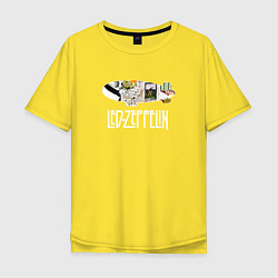 Футболка оверсайз мужская Led Zeppelin, цвет: желтый