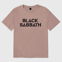 Футболка оверсайз мужская Black Sabbath, цвет: пыльно-розовый