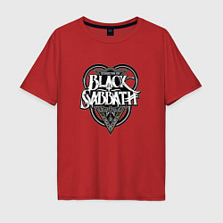 Футболка оверсайз мужская Black Sabbath, цвет: красный