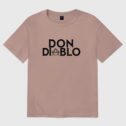Футболка оверсайз мужская Don Diablo, цвет: пыльно-розовый