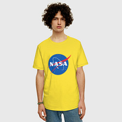 Футболка оверсайз мужская NASA: Logo, цвет: желтый — фото 2