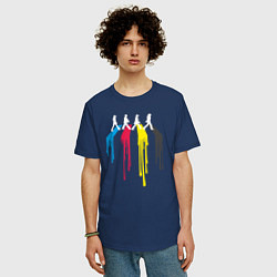 Футболка оверсайз мужская Abbey Road Colors, цвет: тёмно-синий — фото 2