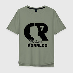 Футболка оверсайз мужская CR Ronaldo 07, цвет: авокадо