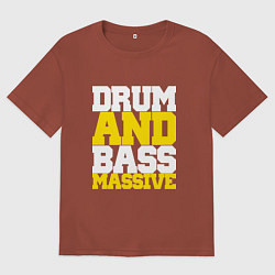 Мужская футболка оверсайз DRUM AND BASS MASSIVE