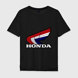 Футболка оверсайз мужская Honda, цвет: черный