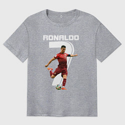Футболка оверсайз мужская Ronaldo 07, цвет: меланж