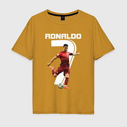 Футболка оверсайз мужская Ronaldo 07, цвет: горчичный