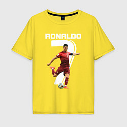 Футболка оверсайз мужская Ronaldo 07, цвет: желтый