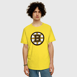 Футболка оверсайз мужская Boston Bruins, цвет: желтый — фото 2