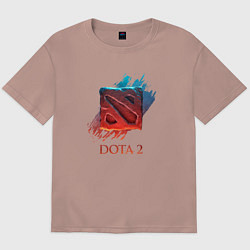 Футболка оверсайз мужская Dota 2 Shadows, цвет: пыльно-розовый