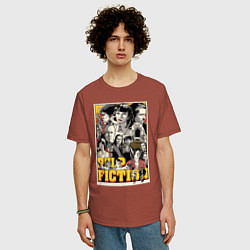 Футболка оверсайз мужская Pulp Fiction Stories, цвет: кирпичный — фото 2