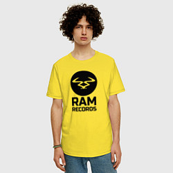 Футболка оверсайз мужская Ram Records, цвет: желтый — фото 2