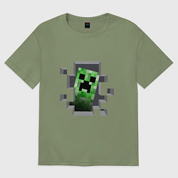 Футболка оверсайз мужская Creeper Inside, цвет: авокадо