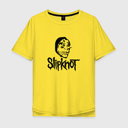 Футболка оверсайз мужская Slipknot black, цвет: желтый
