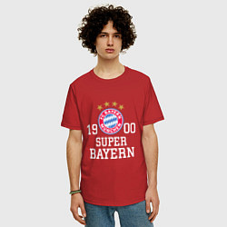 Футболка оверсайз мужская Super Bayern 1900, цвет: красный — фото 2