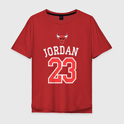 Футболка оверсайз мужская Jordan 23, цвет: красный