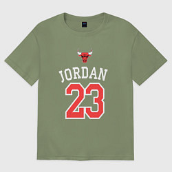 Футболка оверсайз мужская Jordan 23, цвет: авокадо