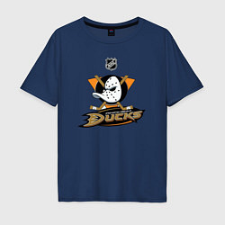 Футболка оверсайз мужская NHL: Anaheim Ducks, цвет: тёмно-синий