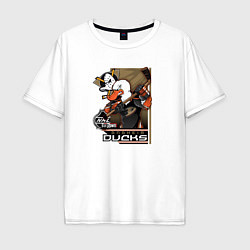 Футболка оверсайз мужская Anaheim Ducks, цвет: белый