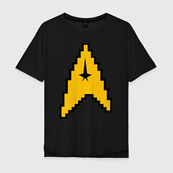 Футболка оверсайз мужская Star Trek: 8 bit, цвет: черный