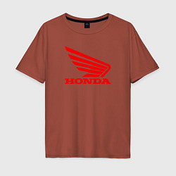 Футболка оверсайз мужская Honda Red, цвет: кирпичный