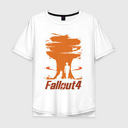 Футболка оверсайз мужская Fallout 4: Atomic Bomb, цвет: белый