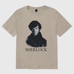 Футболка оверсайз мужская Sherlock Art, цвет: миндальный