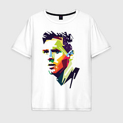 Футболка оверсайз мужская Lionel Messi: fun-art, цвет: белый