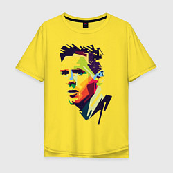 Футболка оверсайз мужская Lionel Messi: fun-art, цвет: желтый
