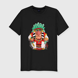 Мужская slim-футболка Забавные Индейцы 12