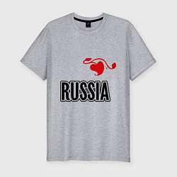 Футболка slim-fit Russia Leaf, цвет: меланж