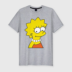 Мужская slim-футболка Lisa Simpson