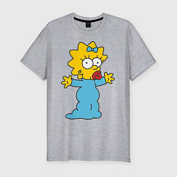 Мужская slim-футболка Maggie Simpson