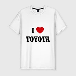 Футболка slim-fit I love Toyota, цвет: белый