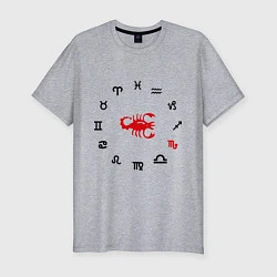 Мужская slim-футболка Скорпион