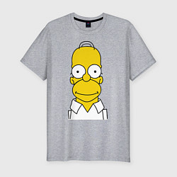 Футболка slim-fit Homer Face, цвет: меланж