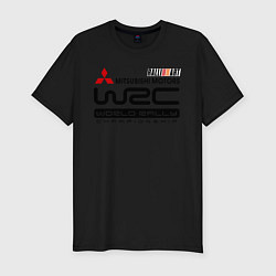 Мужская slim-футболка Mitsubishi wrc