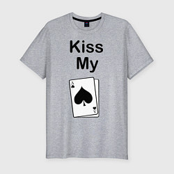 Футболка slim-fit Kiss my card, цвет: меланж