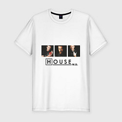 Футболка slim-fit House M.D, цвет: белый