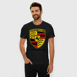 Футболка slim-fit Porsche Stuttgart, цвет: черный — фото 2