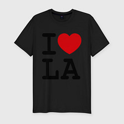 Футболка slim-fit I love LA, цвет: черный